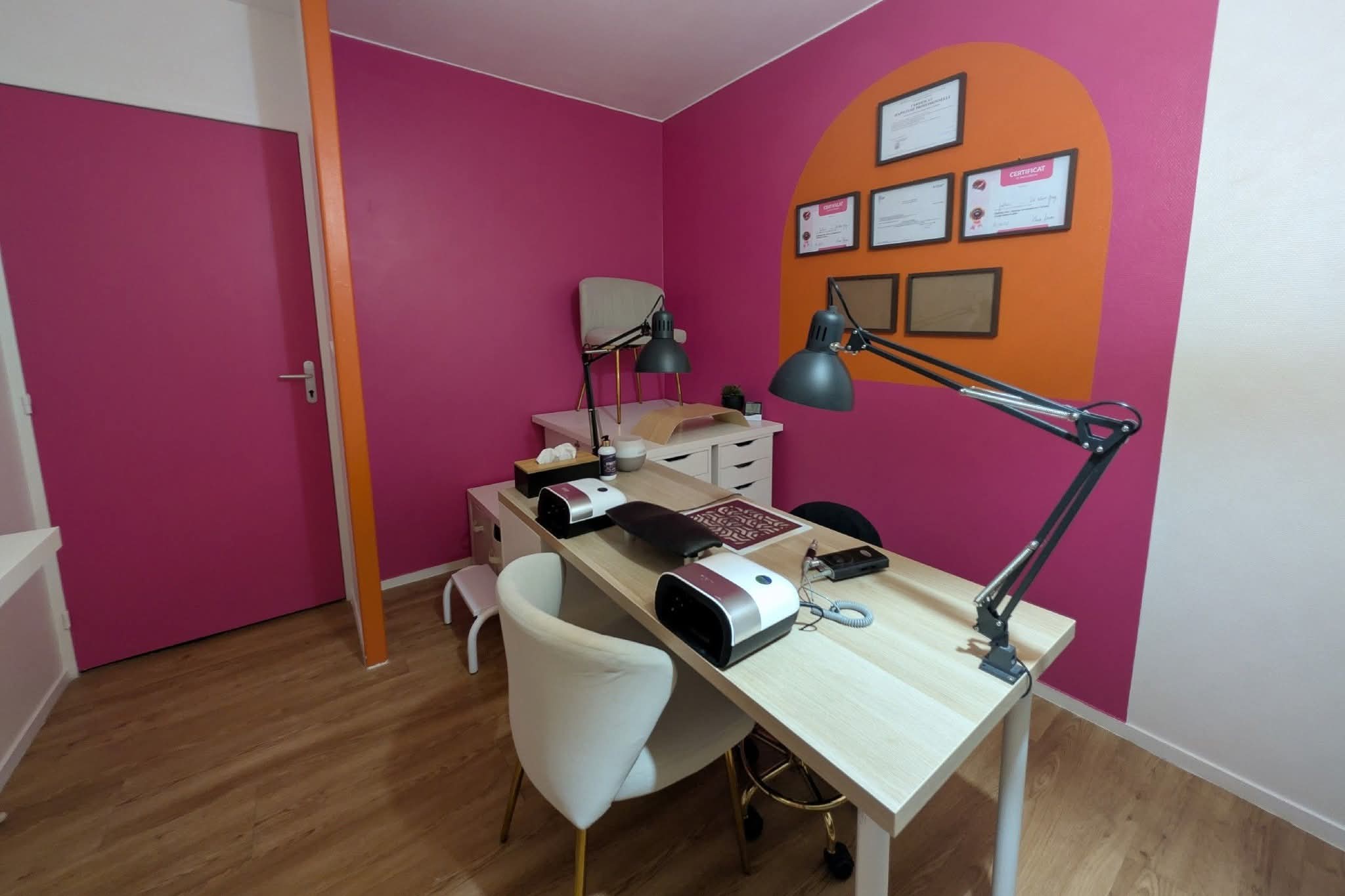 Pièce orange et rose de L’atelier de Justine